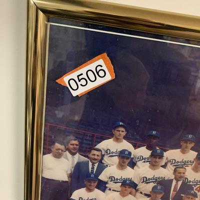 1955 Brooklyn Dodgers Team Photo Framed