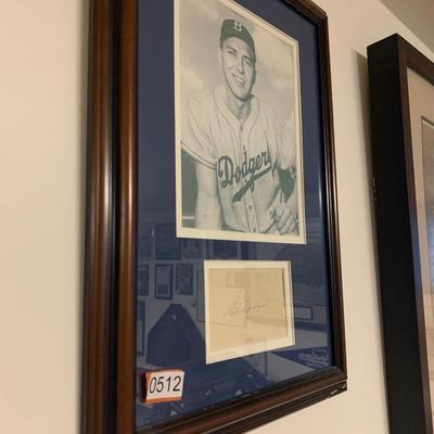 Gil Hodges Press Photo & Signature Framed