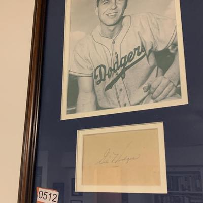 Gil Hodges Press Photo & Signature Framed