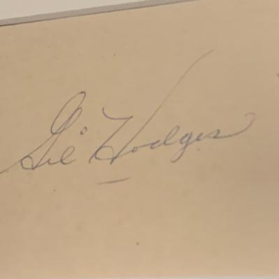 Gil Hodges Press Photo & Signature Framed