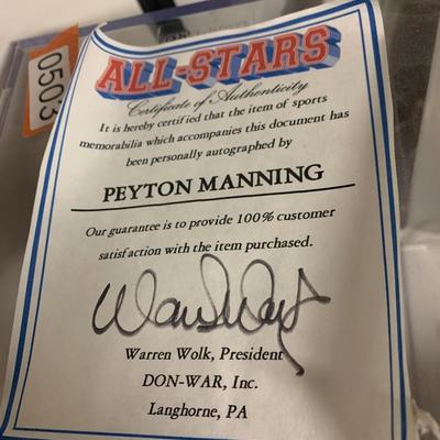 Peyton Manning Signed Football