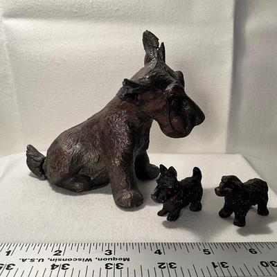3 Mid Century Modern Metal dogs