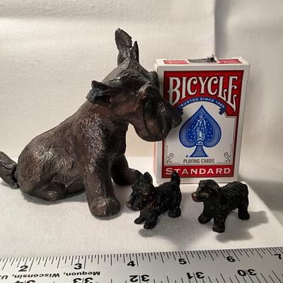 3 Mid Century Modern Metal dogs