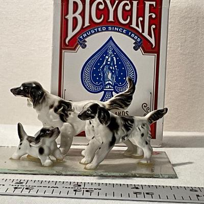 Set of 3 Bone China Dogs