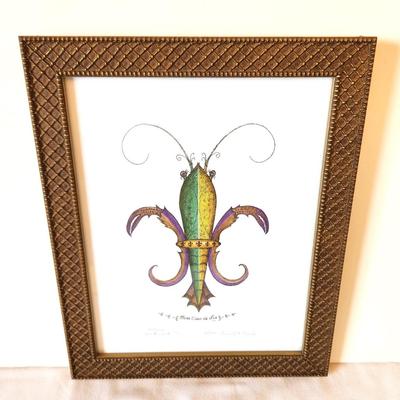 Lot #9 Limited Edition Hand Colored Print - Miss Craw de Lis