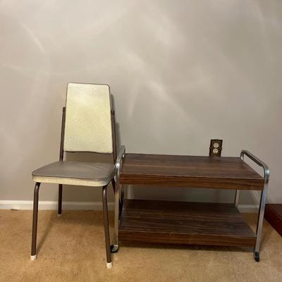 Rolling TV Cart & Retro Chair (B4-MG)