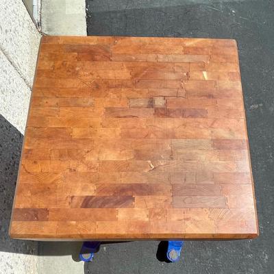 Vintage kitchen Style Maple Butcher Block, 10" thick! Very Heavy Island Table with legs
