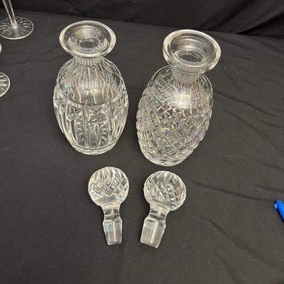 Waterford Crystal Decanters, Wine Glasses and Coaster (DR - RG)