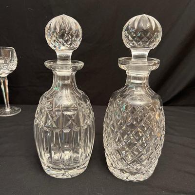Waterford Crystal Decanters, Wine Glasses and Coaster (DR - RG)