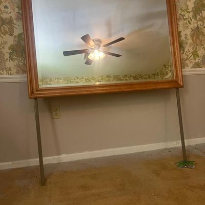 Wooden Framed Beveled Mirror (B2-MG)