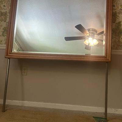 Wooden Framed Beveled Mirror (B2-MG)