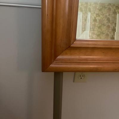 Wooden Framed Beveled Mirror (B2-MG)
