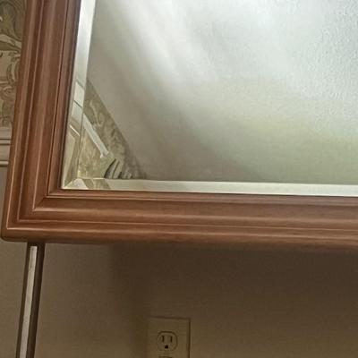 Wooden Framed Beveled Mirror (B2-MG)