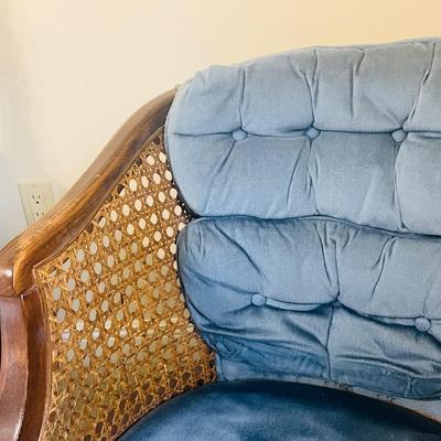 Vintage Barrel Cane Back Swivel/Rocking Chair