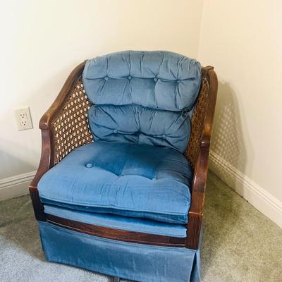 Vintage Barrel Cane Back Swivel/Rocking Chair