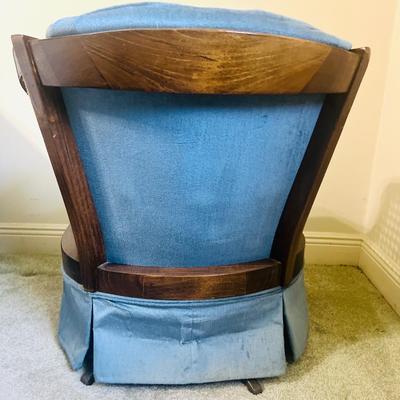 Vintage Barrel Cane Back Swivel/Rocking Chair