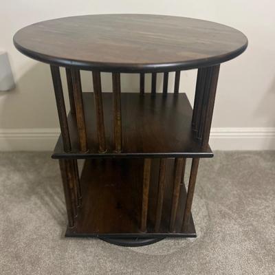 Vintage Revolving Bookcase Table