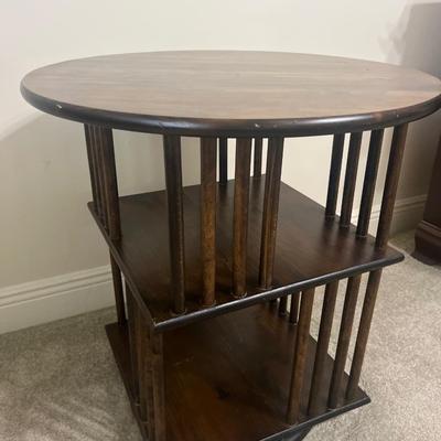 Vintage Revolving Bookcase Table