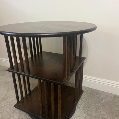 Vintage Revolving Bookcase Table
