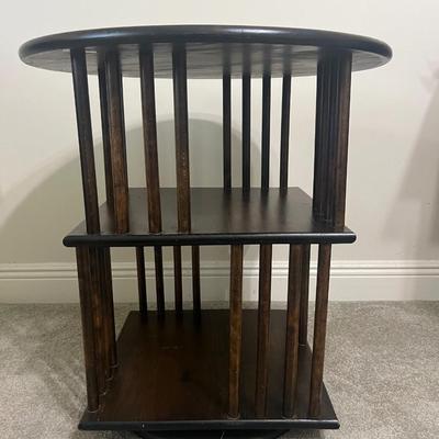 Vintage Revolving Bookcase Table