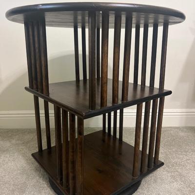 Vintage Revolving Bookcase Table