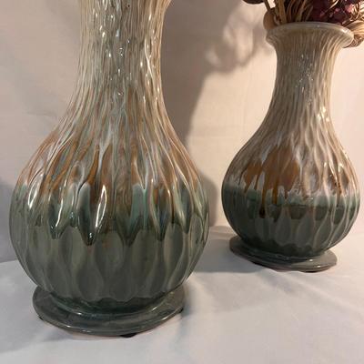 Ceramic Vases with Faux Flowers (B1-DZ)