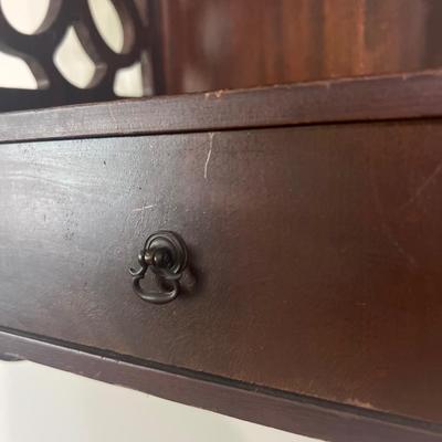 Chippendale-Style Hardwood Curio Shelf