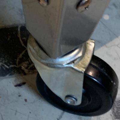 Kitchen Work Table Chopping Block on Casters