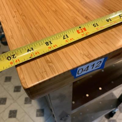 Kitchen Work Table Chopping Block on Casters