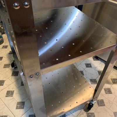 Kitchen Work Table Chopping Block on Casters