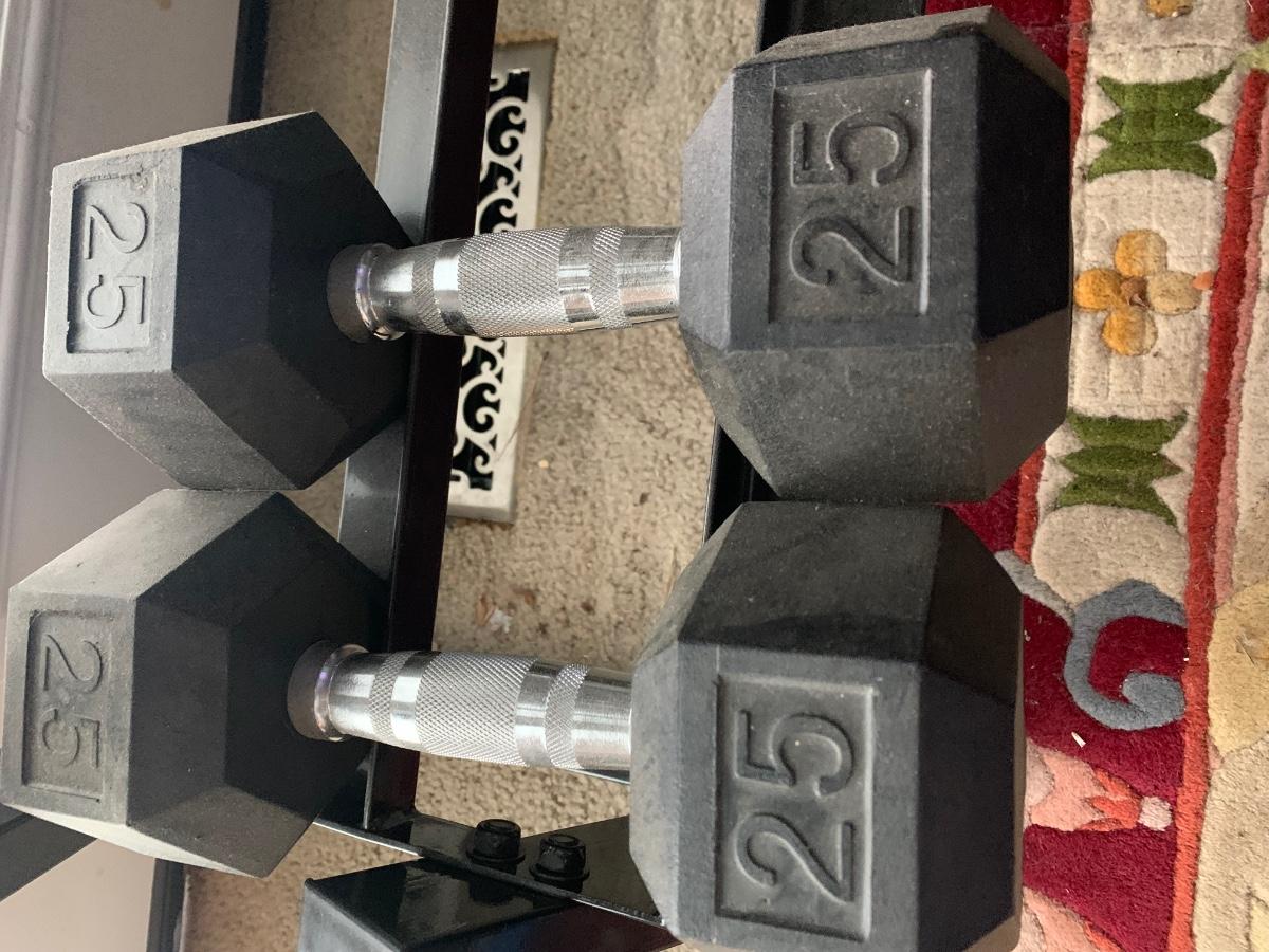 Weider dumbell set and rack hotsell