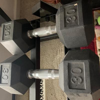 Weider Dumbbell Set With Rack 10lb to 30lb