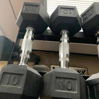 Weider Dumbbell Set With Rack 10lb to 30lb