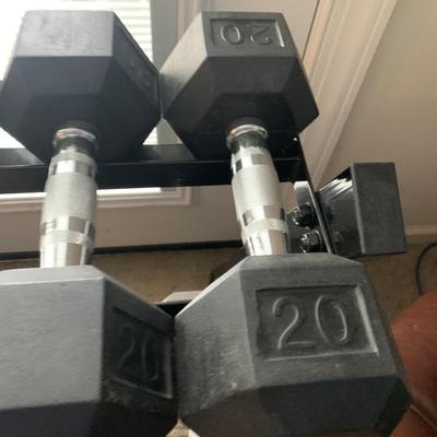 Weider Dumbbell Set With Rack 10lb to 30lb