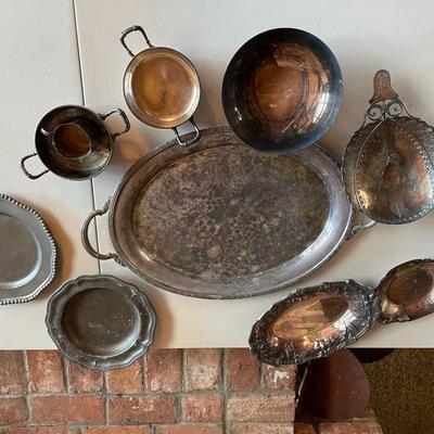 Lot of Vintage Silver Plated Serving Items