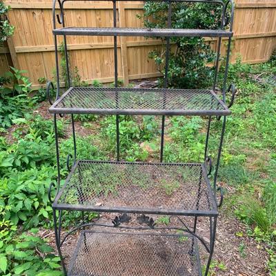 Wrought Iron 3 Tier Garden / Plant Stand