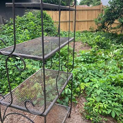 Wrought Iron 3 Tier Garden / Plant Stand