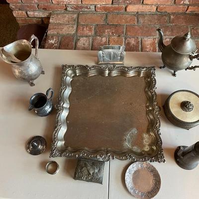 Lot of Vintage Silver Plated Kitchen and Decorative Items