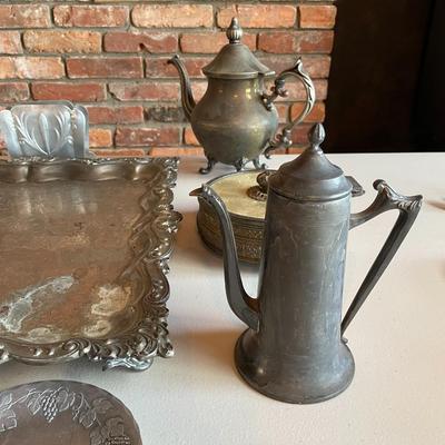 Lot of Vintage Silver Plated Kitchen and Decorative Items