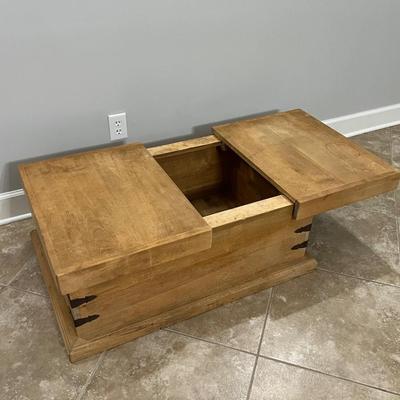 Solid Wood Sliding Top Storage Box / Coffee Table ~ Paintable or Stainable