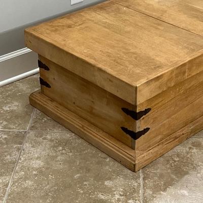 Solid Wood Sliding Top Storage Box / Coffee Table ~ Paintable or Stainable