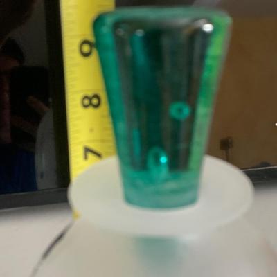 Etched Frosted Glass Seahorse Decanter