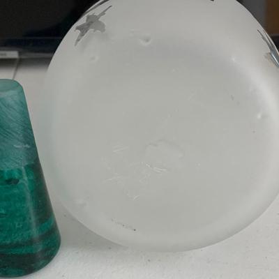 Etched Frosted Glass Seahorse Decanter