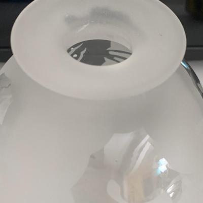 Etched Frosted Glass Seahorse Decanter