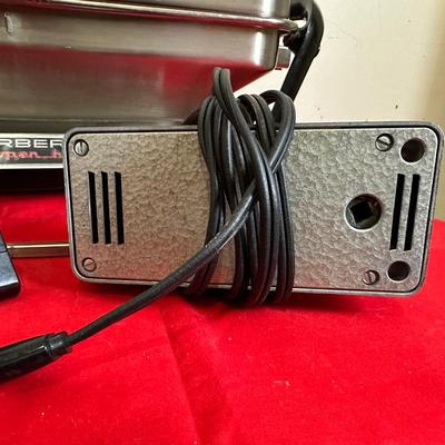 FARBERWARE INDOOR GRILL WITH ROTISSERIE AND WARMING PLATE