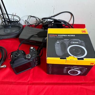 KODAK PIXPRO DIGITAL CAMERA, VHS AND DVD PLAYERS, TV ANTENNA AND MORE