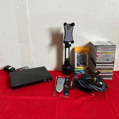 BLU-RAY PLAYER, AUTO CELL PHONE HOLDER, MUSIC ON CD'S AND MORE