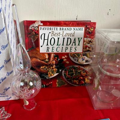 PRINCESS HOUSE TREE TOPPER, CHILDREN'S NEW BOOKS, HOLIDAY COOKBOOK AND GIFT WRAP STORAGE CONTAINER