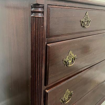 Vintage Solid Wood 5 Drawer Dresser