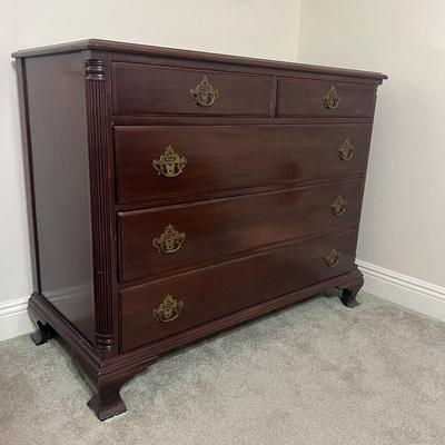 Vintage Solid Wood 5 Drawer Dresser